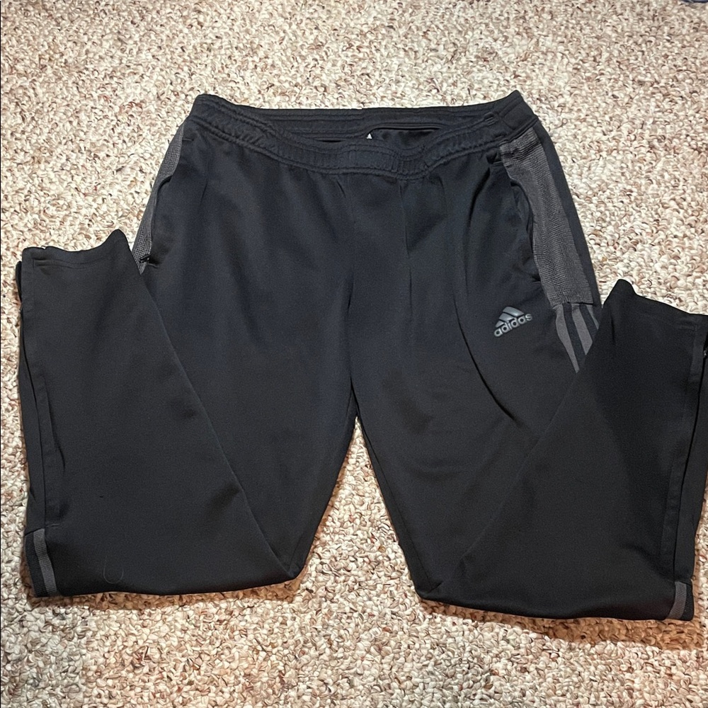 Adidas Black and Gray Track Pants